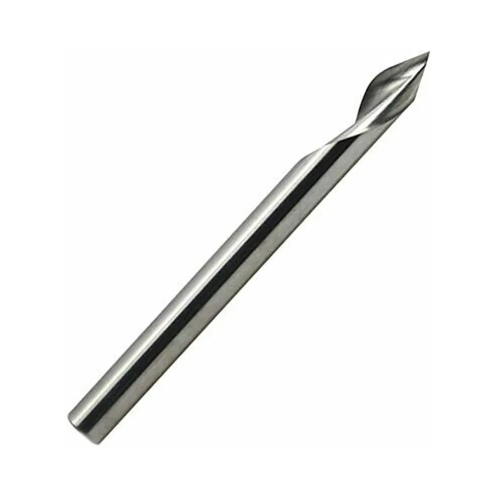 

1/8 Shank Spiral CNC Milling 60 Deg Cutter Bit Engraving Tool Flat Bottom