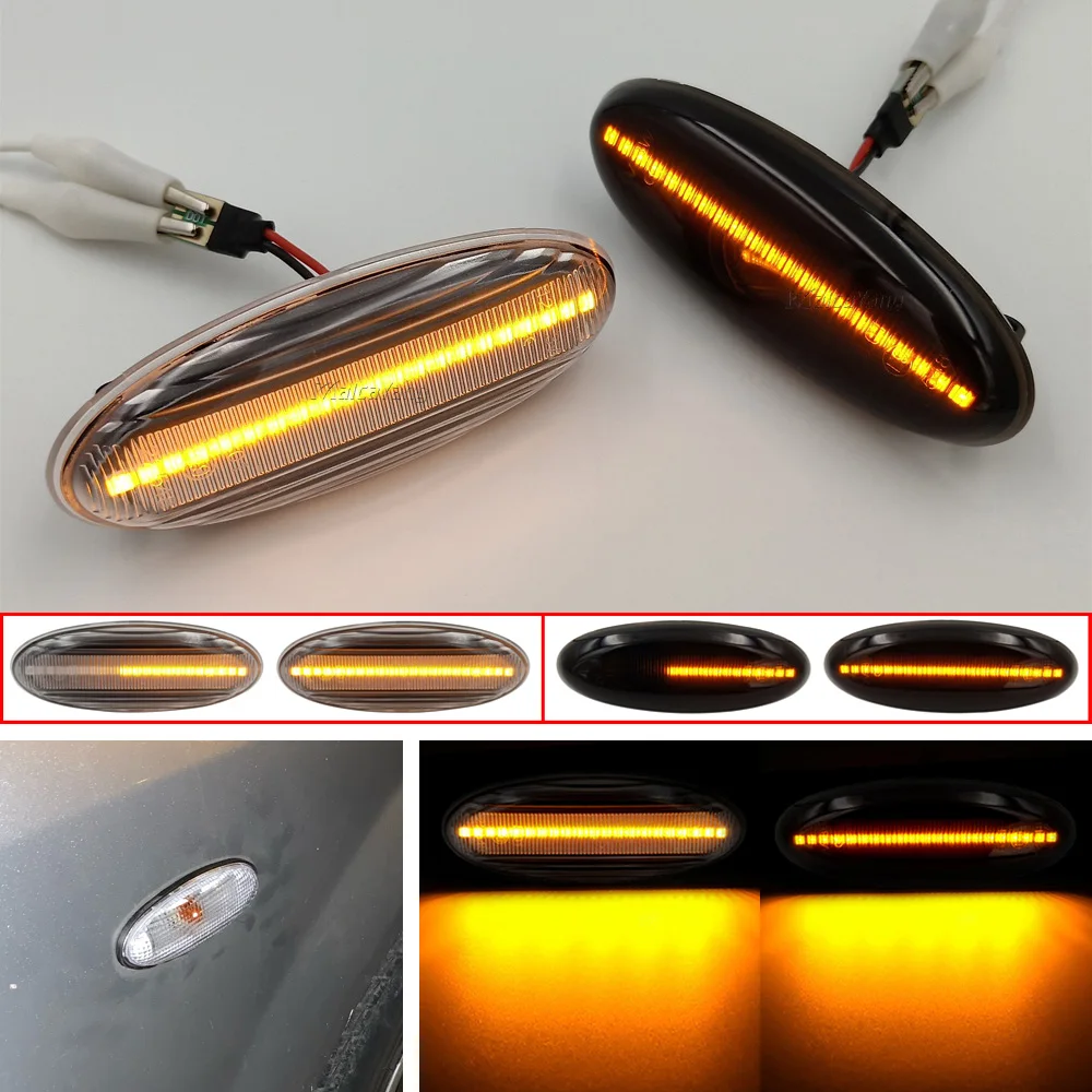 

LED Dynamic Side Turn Signal Light Marker Lamp For MAZDA 323 1998-2003 Familia Protege BJ Premacy MX-6 Tribute B01W-51-120