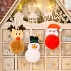 Рождественская елка, плюшевый декор, подвесной Рождественский шарик-колокольчик, круглая мультяшная фотография, для бара, магазина, домашвечерние, высота 7-8 см TS3