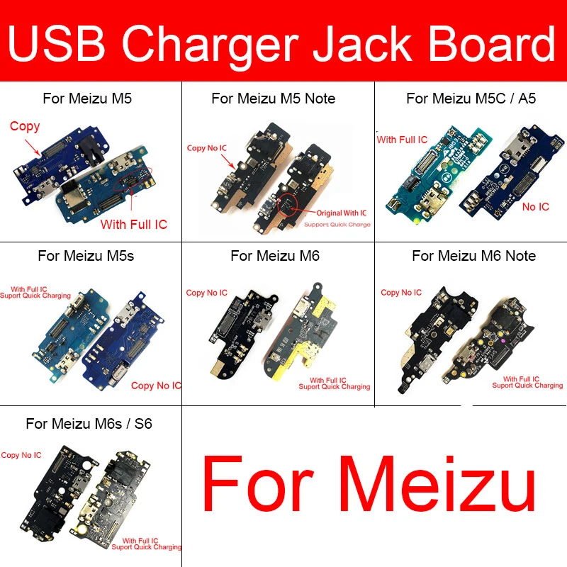 Плата с зарядным портом для Meizu M5 M5c M5s M6s S6 M6 Note зарядное устройство USB разъем плата