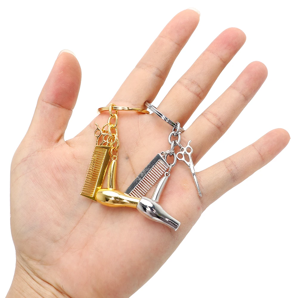 Брелки парикмахерские подарок брелки для автомобиля расческа ножницы фен волос