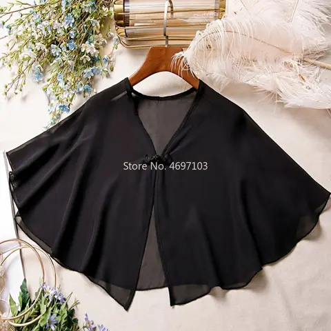 White Black Yellow Sunscreen Bolero Wedding Shrugs For Women Bridal Jacket Elegant Party Cape Dress Summer Top Shawls Wraps