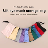silk eyes mask storage bag sleeping eye cover silk bag for women men store blindfold prevent getting dirty travel eyepathes nap