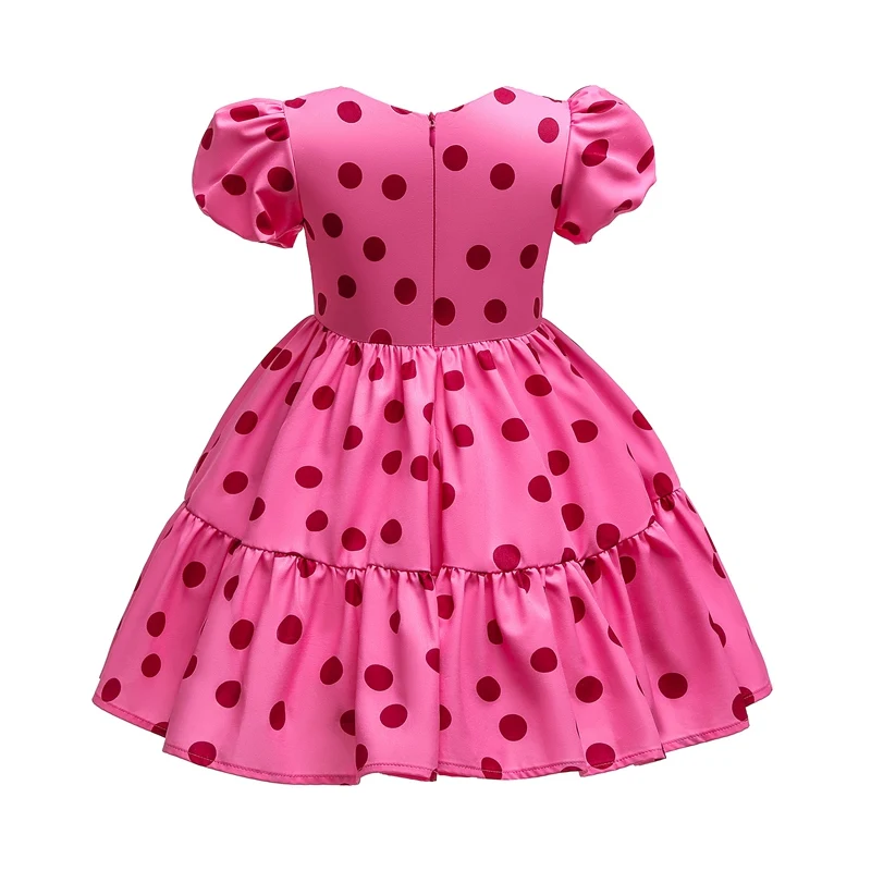 Винтажные платья в горошек с розами для девочек новинка 2021 Модное детское платье