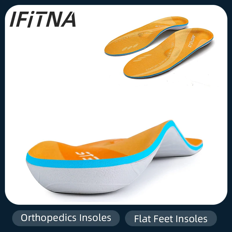 Arch Support Orthotics Insert Insoles, Plantar Fasciitis Orthopedics Insole Flat Foot Correction Foot Heel Pain Relief for Boots