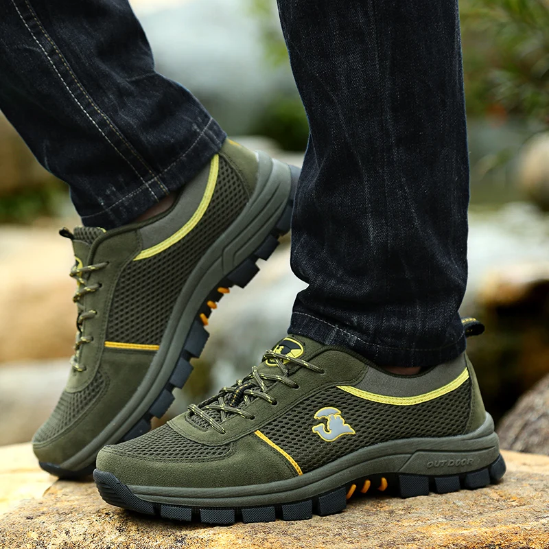 Уличная обувь для пеших прогулок мужская больших размеров 47 сетчатая спортивная