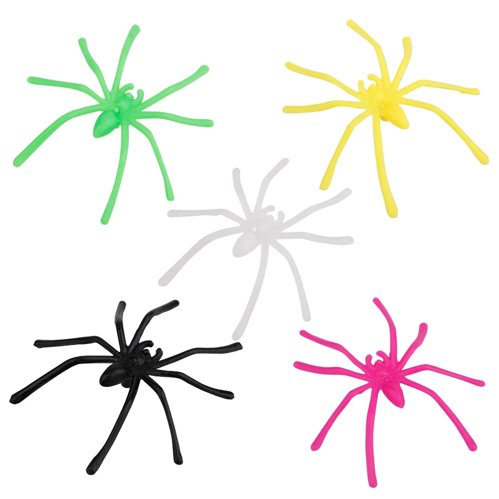 100 шт. пластиковые пауки для Хэллоуина | Дом и сад