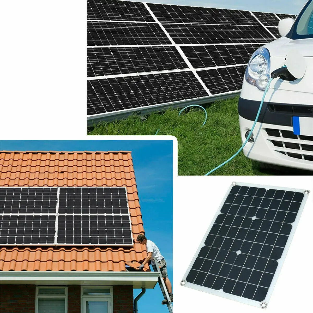 Дешево 50W 12V Панели солнечные Батарея Зарядное устройство ШИМ контроллер регулятор двойной 12v/5v USB Водонепроницаемый солнечных батарей поли солнеч...