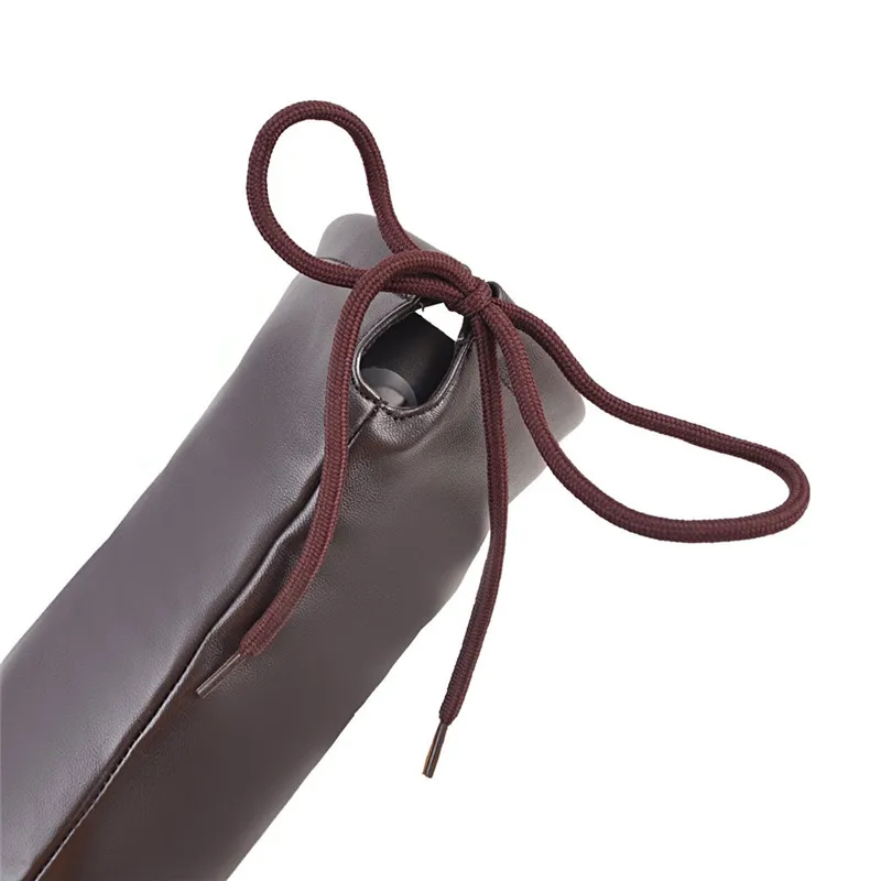 Женские зимние сапоги выше колена YMECHIC 2020 белые черные на низкой платформе