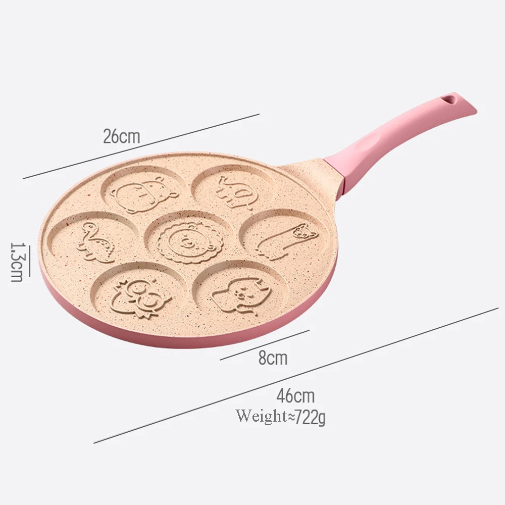 

breakfast pan multi-function wheel pancake pan small frying pan egg dumpling non-stick frying pan egg frying mould
