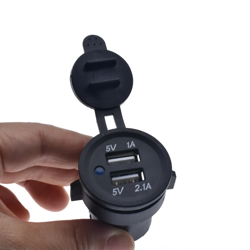 Универсальное автомобильное зарядное устройство для прикуривателя с двумя USB-портами, 12-32 В