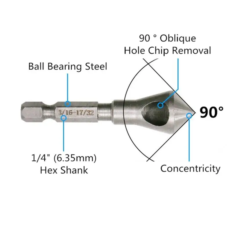 

Новинка 3 шт. Зенковка набор для снятия заусенцев дрель резьбонарезной станок дыропробивной пресс ручной инструмент дерево пластик дерево ...