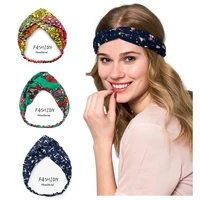 2020 fashion women mandala bandanas hairbands turban headwear head wrap vintage hair accessries for women hair bands ladies hoop