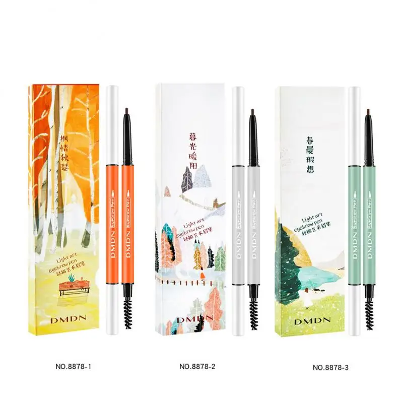 

3 Color Eyebrow Pencil Double-headed Slim Color Rendering Eyebrow Pen Waterproof And Sweatproof Lasting No Lumps TSLM1