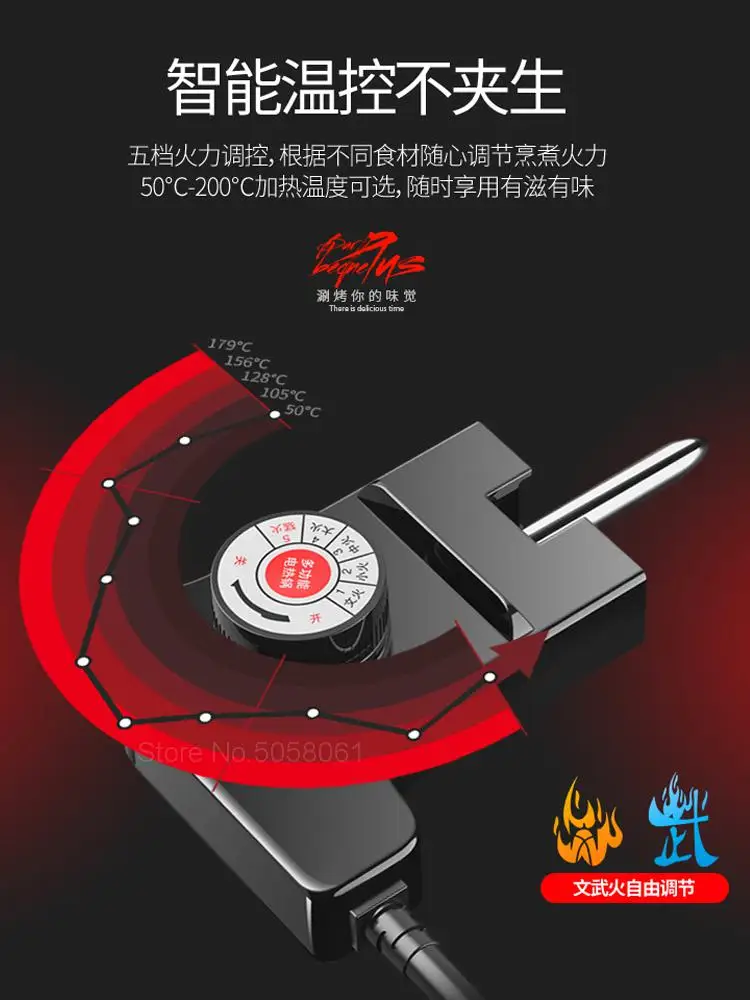 

Hot pot grilling one pot large-capacity shabu-shabu pan Korean barbecue pot separable electric oven barbecue tray electric grill