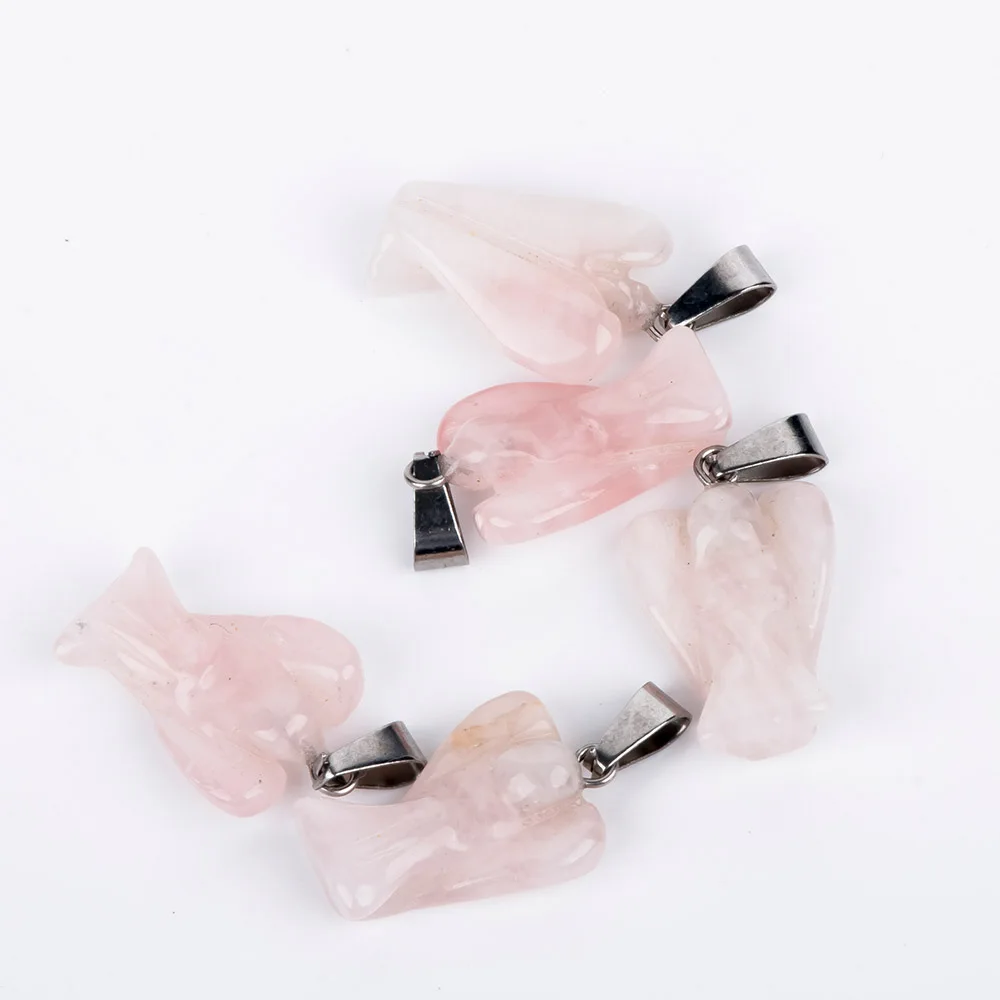 Розовая искусственная карманная скульптура ангела хранителя Подвесные