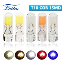 leites 100pcs 2021 newest t10 car light cob smd glass white auto automobiles license plate lamp dome read drl bulb style 12v