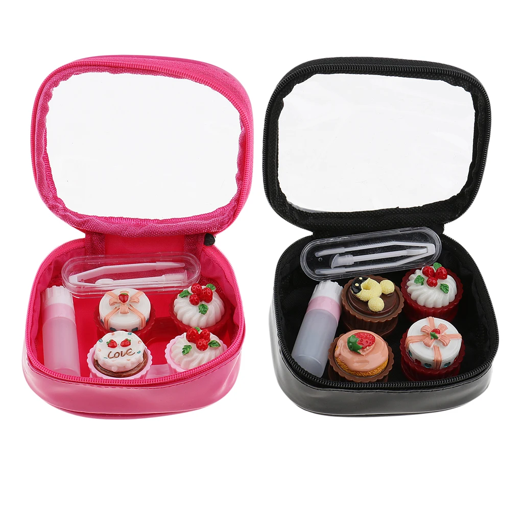 2 комплекта мини-футляр для контактных линз чехол замачивания путешествий с