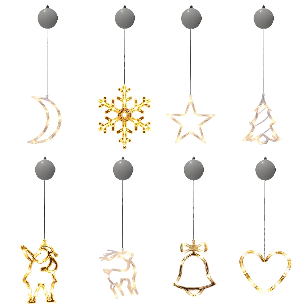 

Bedroom New Year Tree Wedding Party Decor Light String Snowflake Moon Design Warm White Light Lovely New Year Ornament