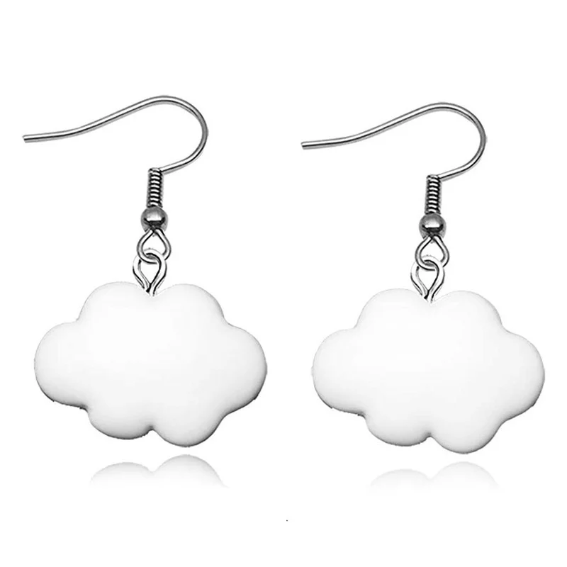 

2021 Fashion Cute White Cloud Drop Earrings Delicate Clouds for Women Girls Ear Jewelry Gift