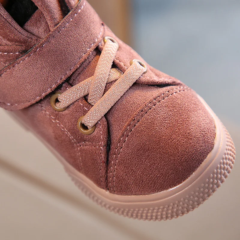 Детские ботинки с бархатной подкладкой Осень-зима 2019 новые хлопковые для