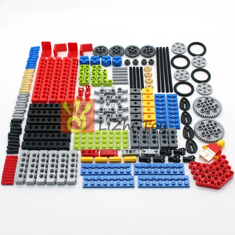 182PCS Blocks Compatible with Liftarm Beam Cross Axle Connector Panel MOC Accessory Mechanical Car Bulk Technical Parts Toys - купить по