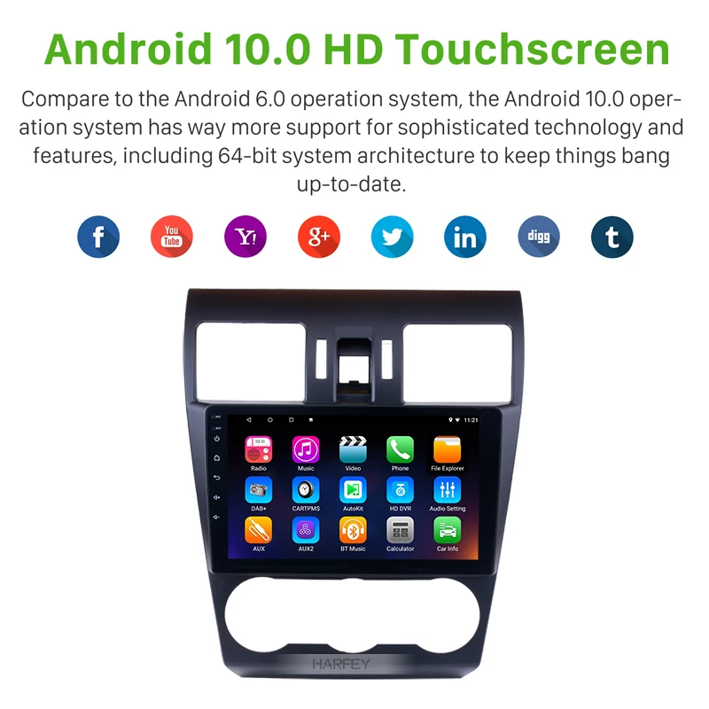 Автомагнитола Harfey мультимедийный плеер на Android 10 0 с 9 &quotсенсорным экраном GPS wi-fi