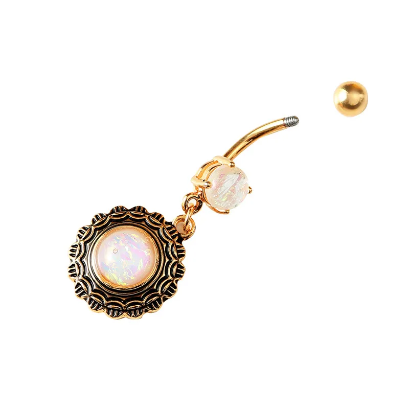 5PCS Opal Bow Belly Button Ring set Stainless Steel Fatima Hand Navel Piercing Catch Dream Bars Ombligo lot | Украшения и