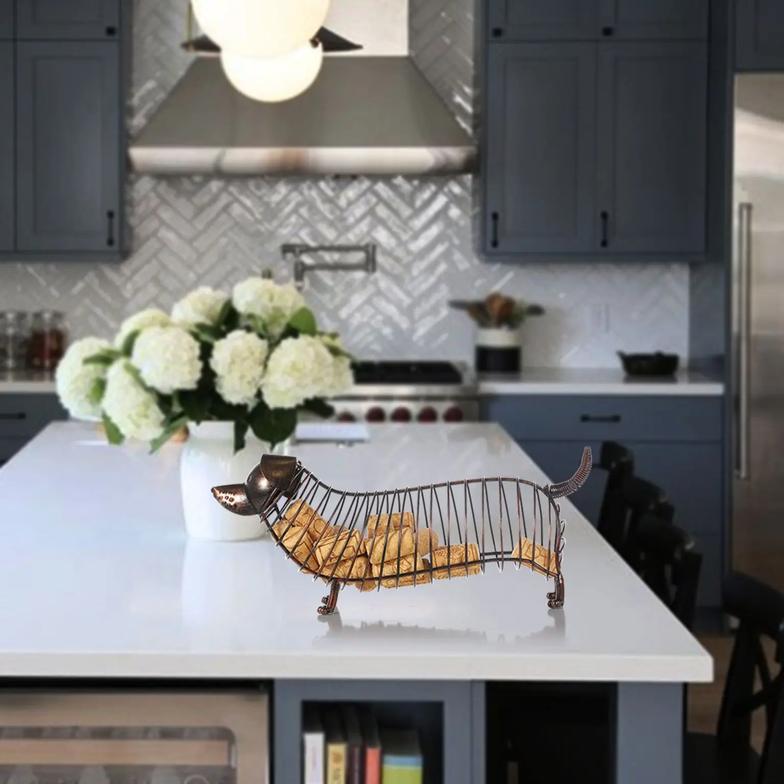 Tooarts такса Вино Корк контейнер Железный ремесло животное орнамент подарок