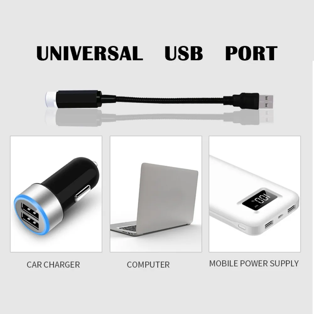 VGETTING Автомобильный USB светодиодный светильник на крышу Звездный ночной автомобиль атмосферный Звездный светильник красочный светильник интерьерный декоративный светильник регулируемый