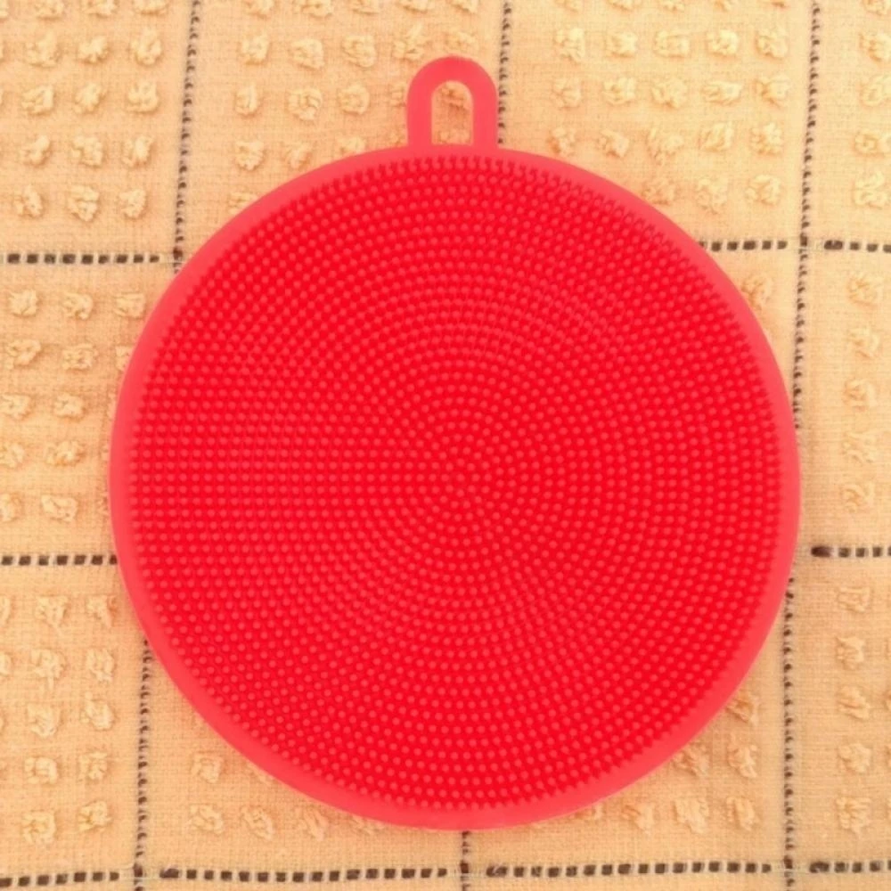 

Kitchen Gadgets 2PCS Silicone Fruit & Vegetable Dishwashing Sponge Brush Antibacterial Kitchen Cleaning Pad Kitchen Accessories