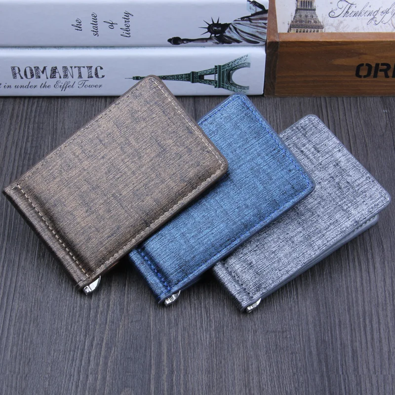 

50 Pieces Money Clip Wallet Minimalist Mini Slim Wallet Bifold for Men