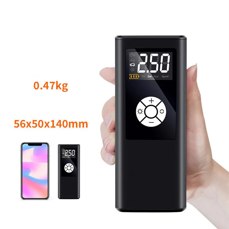 

Portable Car Air Compressor Electric Wireless Tire Inflator Air Pump Rechargeable Digital Auto for Car Motorcycle Balls