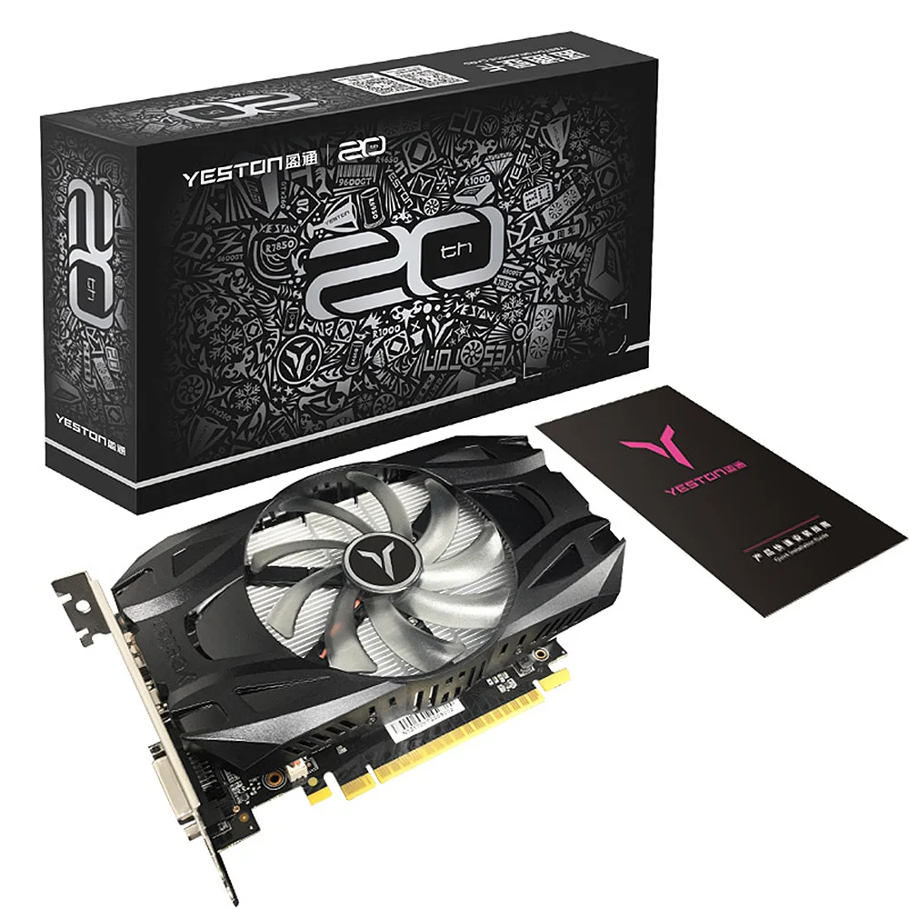 Yeston GTX1050Ti 4G D5 TD Ga mi ng Графика карты 1291 1392 МГц/7008 МГц 4G/128 бит/GDDR5 памяти DVI D/HD MI/DP