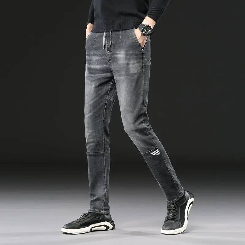 Джинсы мужские 2 цвета свободные в стиле хип-хоп | Мужская одежда