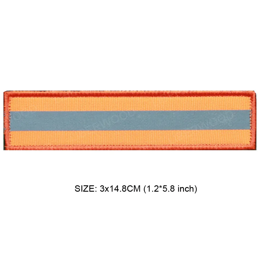 orange 3x14.8cm Светоотражающая Боевая застежка нашивка на тему безопасности крюк петля пожарный спасательная полиция EMT EMS Hi Vis полоса нашивка, значок, аппликация - Цвет: orange 3x14.8cm