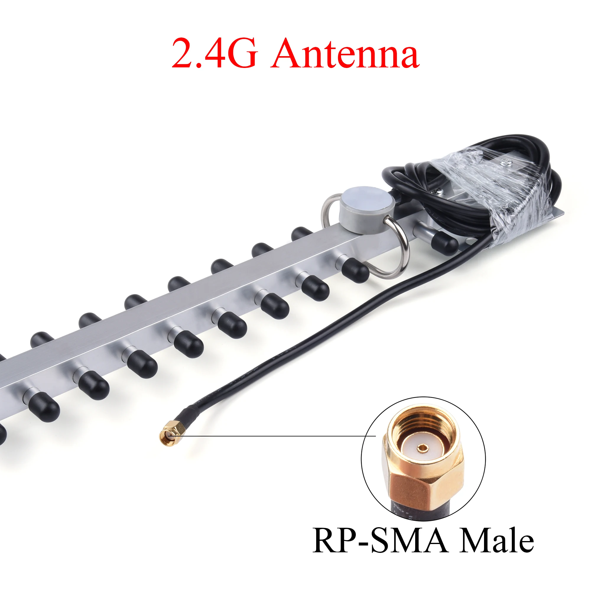FR&RU Warehouse 4G/2.4G WiFi Antenna 25dBi RP-SMA/SMA Male Outdoor Wireless Yagi Antenna For Router Booster Amplifier Modem