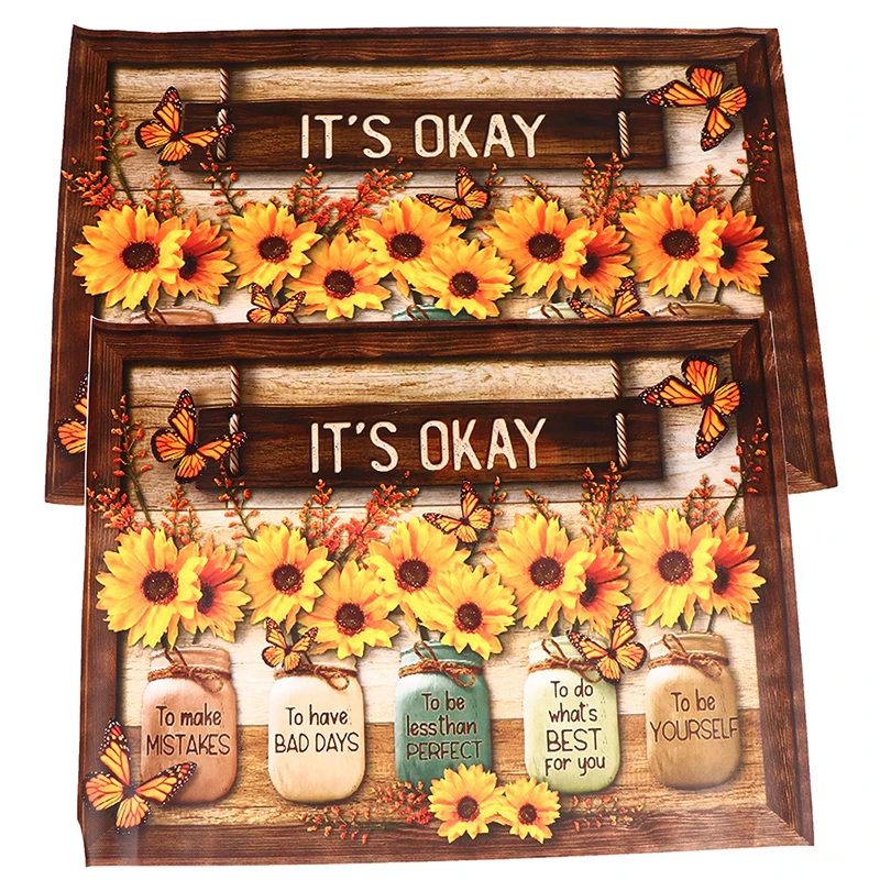 

Butterfly Sunflower Painting Frameless Canvas Painting European And American Living Room Background Wall Decoration Painting