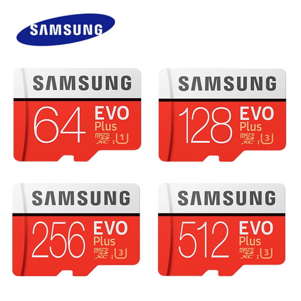 SAMSUNG EVO Memory Card Micro SD Card 256GB 512GB Microsd Micro SD High Speed 100 MB/s 128GB 64G SDXC Grade C10 UHS TF SD Cards