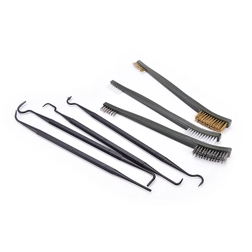 

3pcs Steel Wire Brush + 4pcs Nylon Pick Set Universal Hunting Cleaning Kit Tactical Rifle Gun Cleaning Tool