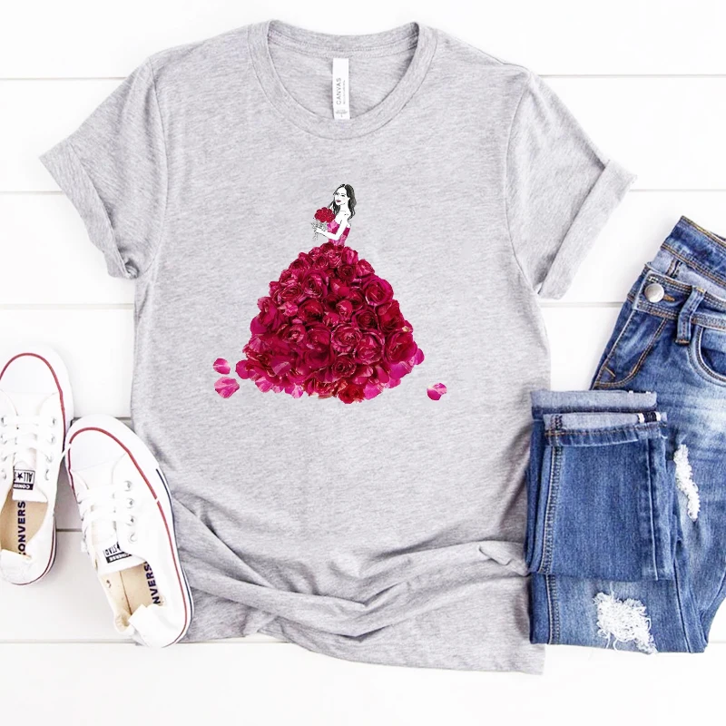 Модные дизайнерские футболки в стиле Харадзюку платье с цветочными лепестками