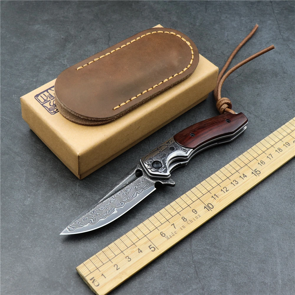 VG10 кованый нож из дамасской стали для выживания на природе Портативный складной