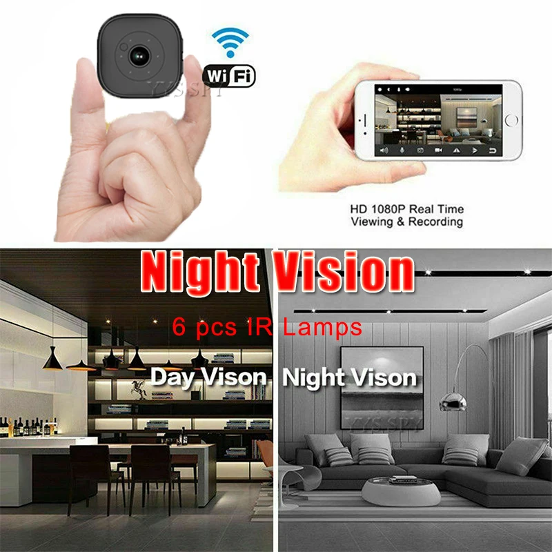 Мини камера Wi Fi 1080P H9 DV магнитный датчик движения тела ночное видение HD видео