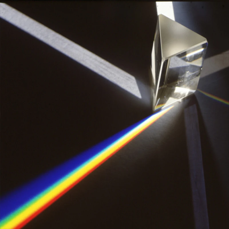

30*30*50 мм длиной в форме треугольной призмы оптические Стекло призмы физика преломление светильник спектра пресс-папье в форме Настольный по...