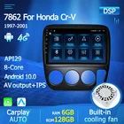 Стерео автомобильное DVD-радио Android 10,0 Carplay GPS для Honda CR-V 1997-2001 автомобильный мультимедийный плеер QLED 1280*720 6 ГБ + 128 Гб навигация