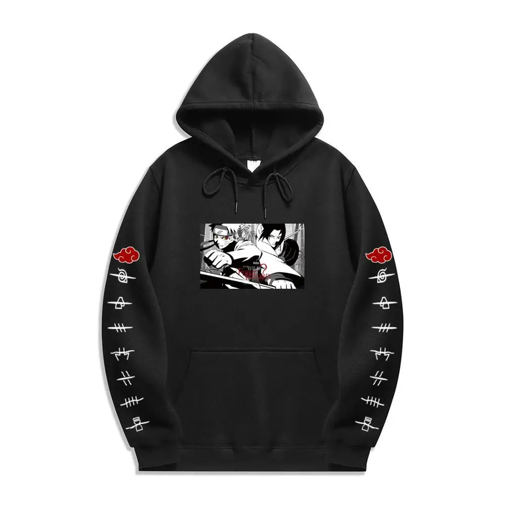 

Японские толстовки с капюшоном участников аниме Akatsuki, пуловер в стиле хип-хоп, толстовка с капюшоном sasuke для женщин/мужчин