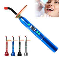 4 color d2 dental 5w wireless cordless led curing light lamp 1800mw silver color high quality dental equipment