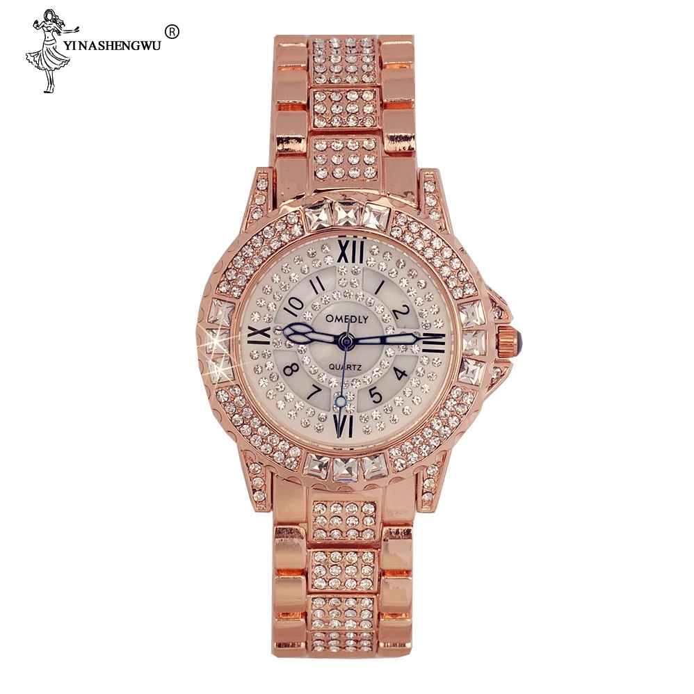 

Limited Edition New Style Women Dress Watch Luxury Brand Full Steel Silver Rhinestone Watches Casual Lady Quartz Watch Jewelry
