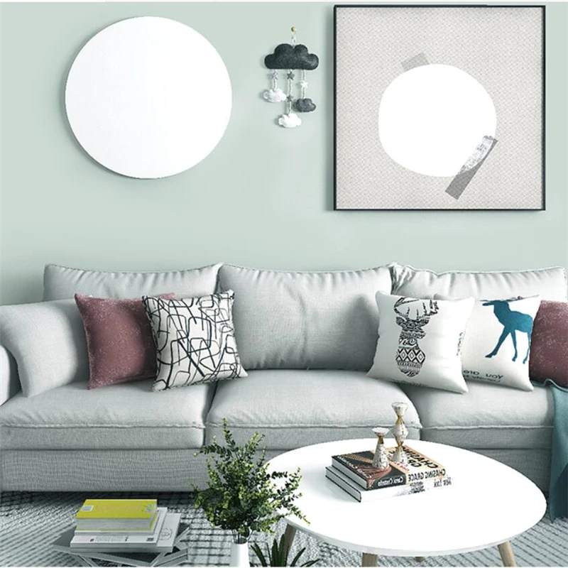 

Beibehang светильник фасоли голубой светильник, серого, зеленого цветов небольшой свежий зеленый Чистый Пигмент цвет спальня гостиная фон обои