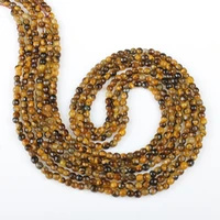 2 5mm natural semi precious stone yellow tigereye stone round faceted loose bead used to make diy bracelet necklace accessories